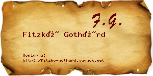 Fitzkó Gothárd névjegykártya